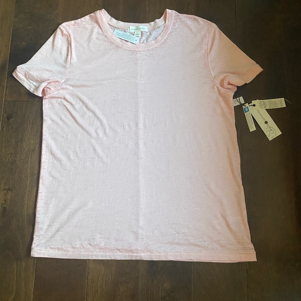 Light pink treasure and bond t-shirt